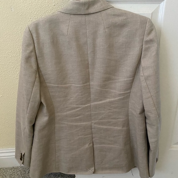 J. Crew Beige Linen Blazer Sz 6 XCLNT! - Picture 3 of 5